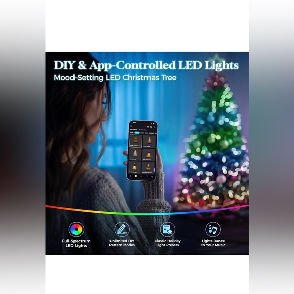 Smart LED Christmas Tree with App Control - Picture 5 of 9